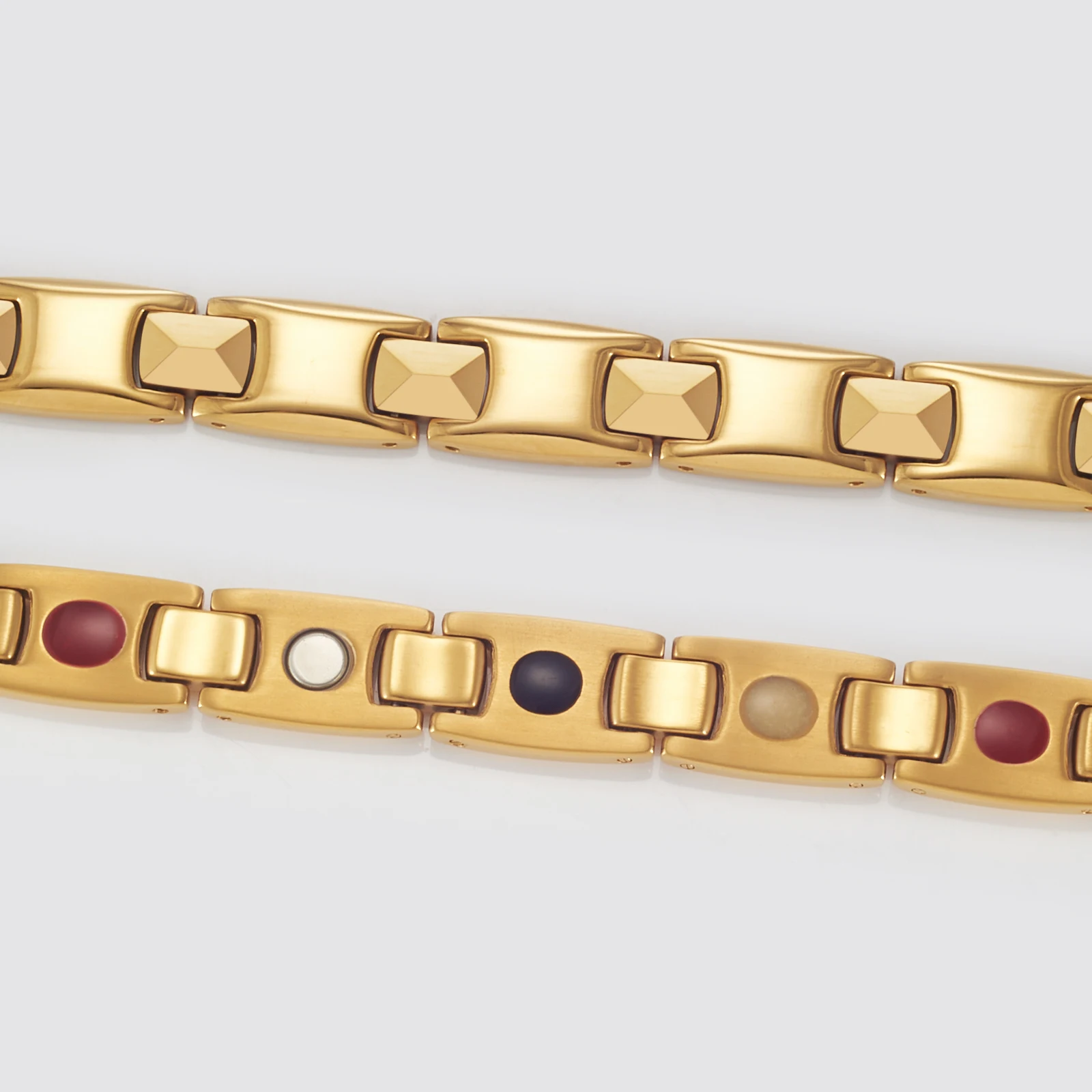 Energinox Gold plated Magnetic Health Power Pure Titanium And Tourmaline Japan Germanium Bracelet