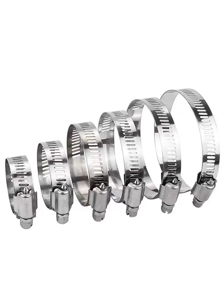 304 Stainless Steel Pipe Clamp Ring Durable and Corrosion Resistant Hand Screw for Water Pipe Gas Burner Waterproof Washers