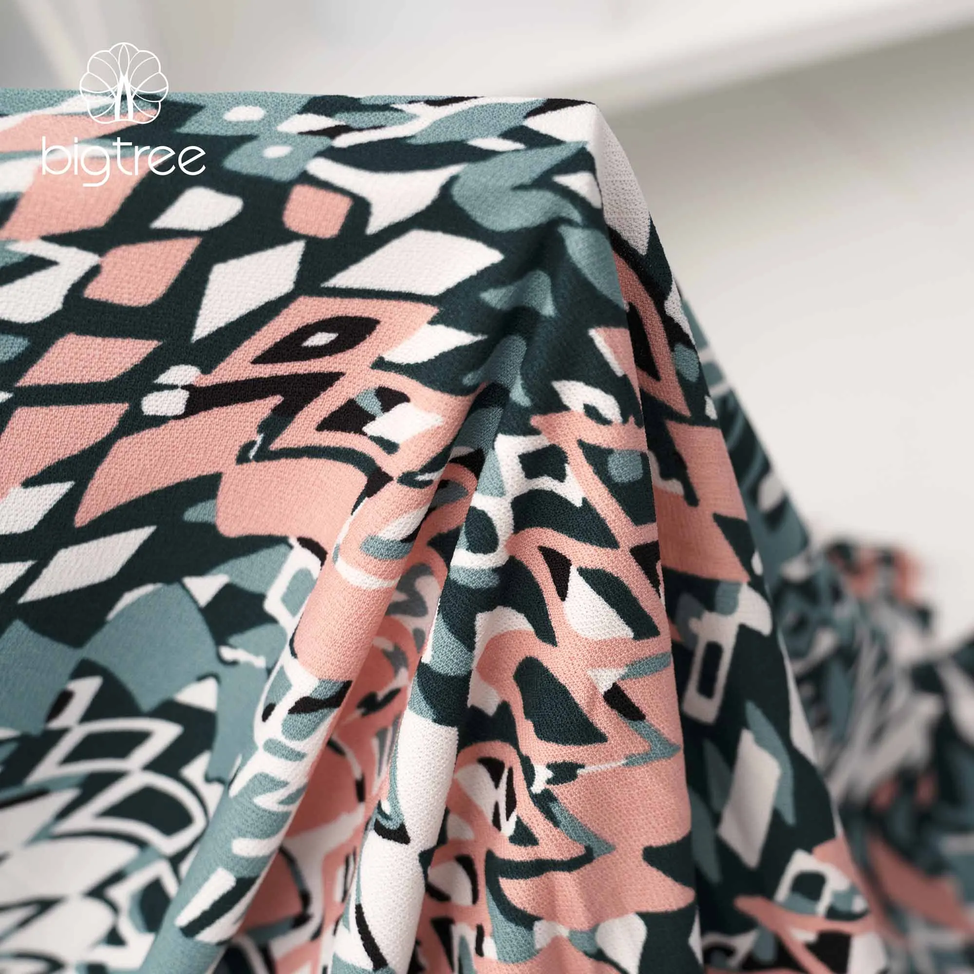 Wholesale  printed knitted blouse skirt  96% polyester 4%Spandex fabric