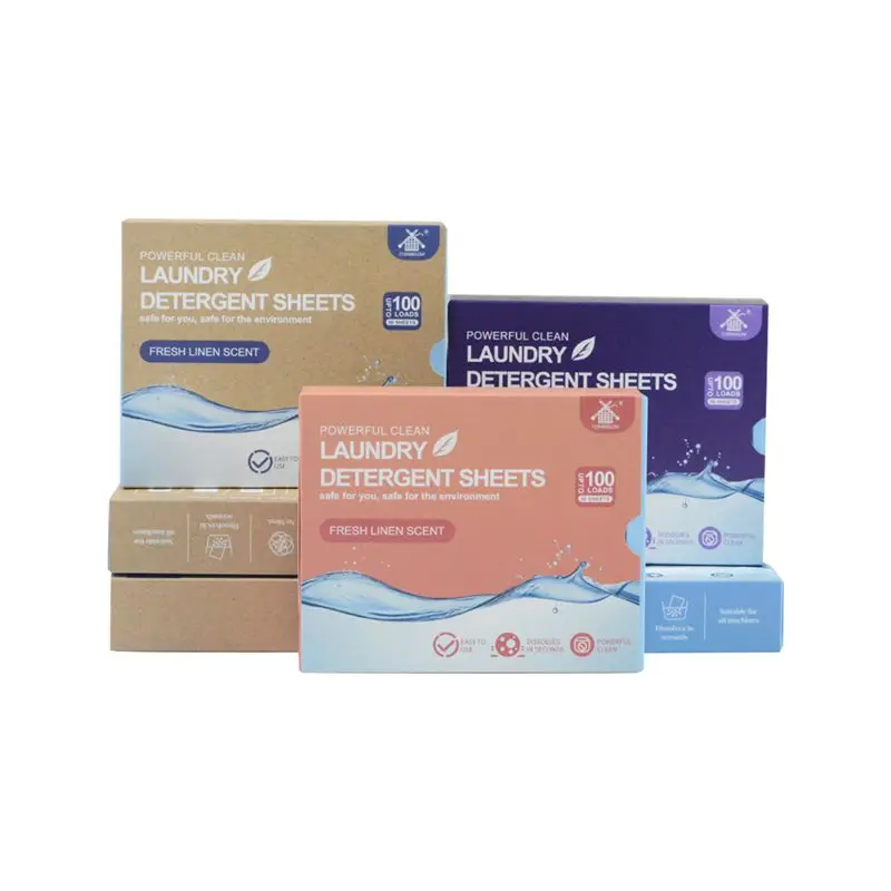 High quality laundry care tablets paper Eco Friendly Fragrance Super Condensed laundry detergent sheets bulk