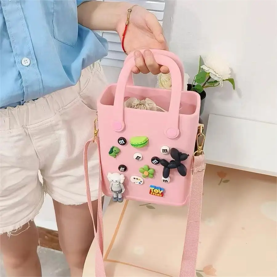 2023 Best Selling DIY Small Waterproof Washable handbags Tote shoulder bag DIY bogg beach bags for women