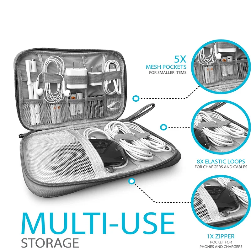 Wholesaler Hot Sale Accessories Bag Organizer Electronics Accessories Cable Organizer Bag Travel Cable Organizer Bag