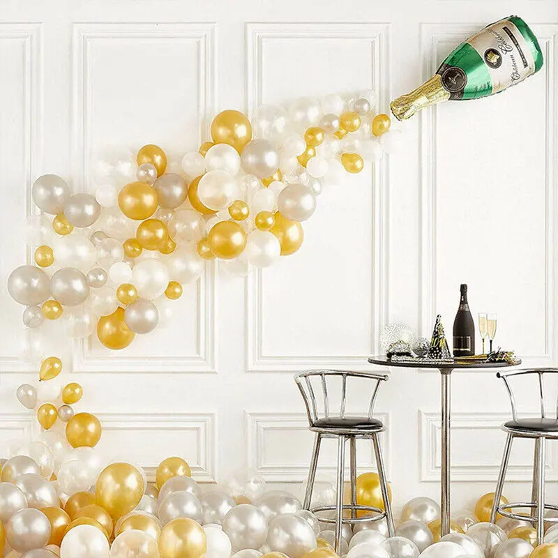 
hot sell Champagne bottle Sequin Balloon Set Wedding Birthday Party Decoration balloon 