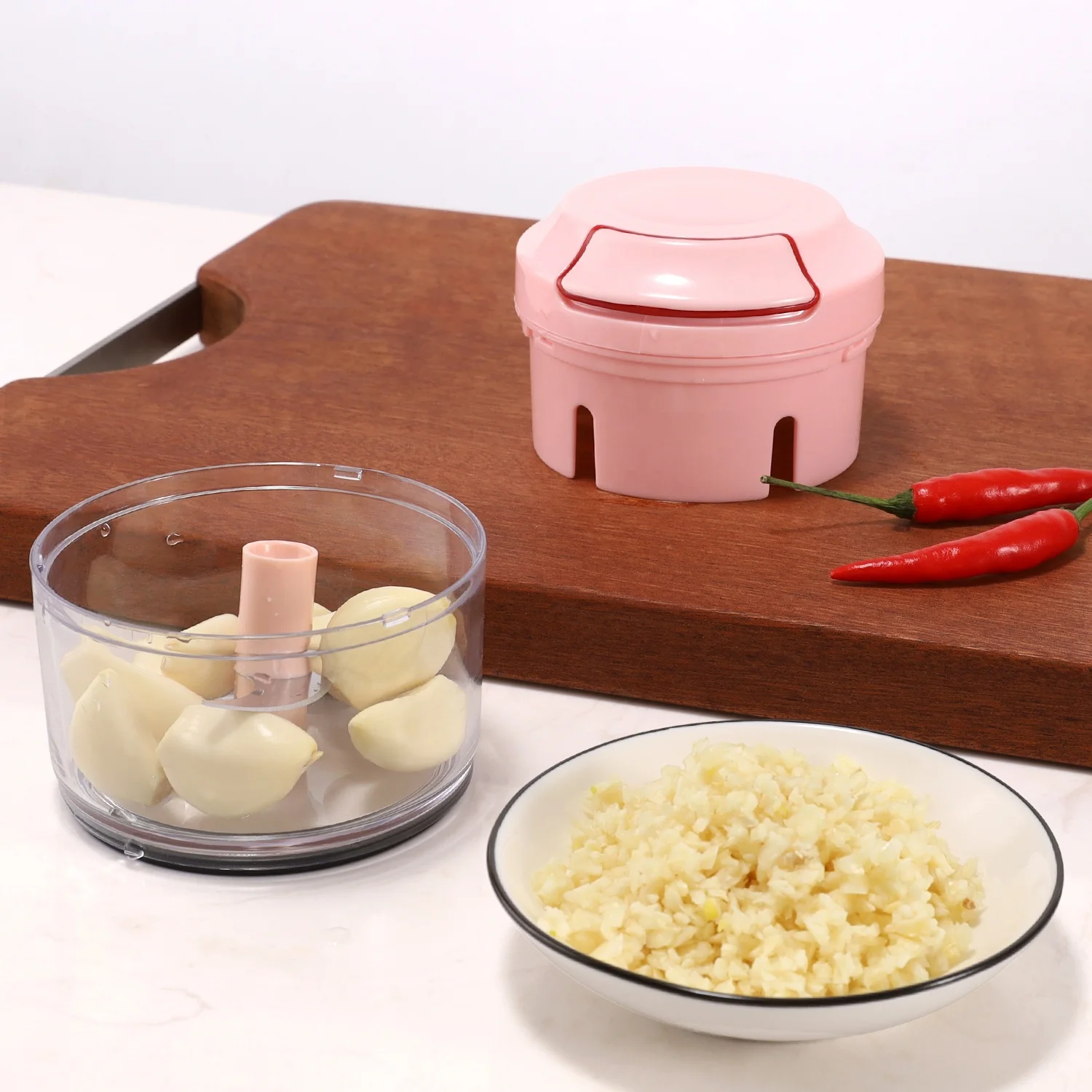 Amazon Hot sale vegetable slicer MiNi manual garlic masher Hand powered meat chopper vegetable cutter for Kitchen Gadgets