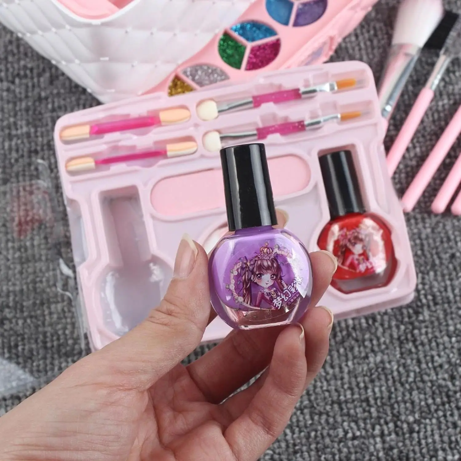 Manufacturers Beauty Makeup Sets Pretend Play Preschool Makeup Suitcase Kit Kids Beauty Cosmetics Toys For Kids Girls