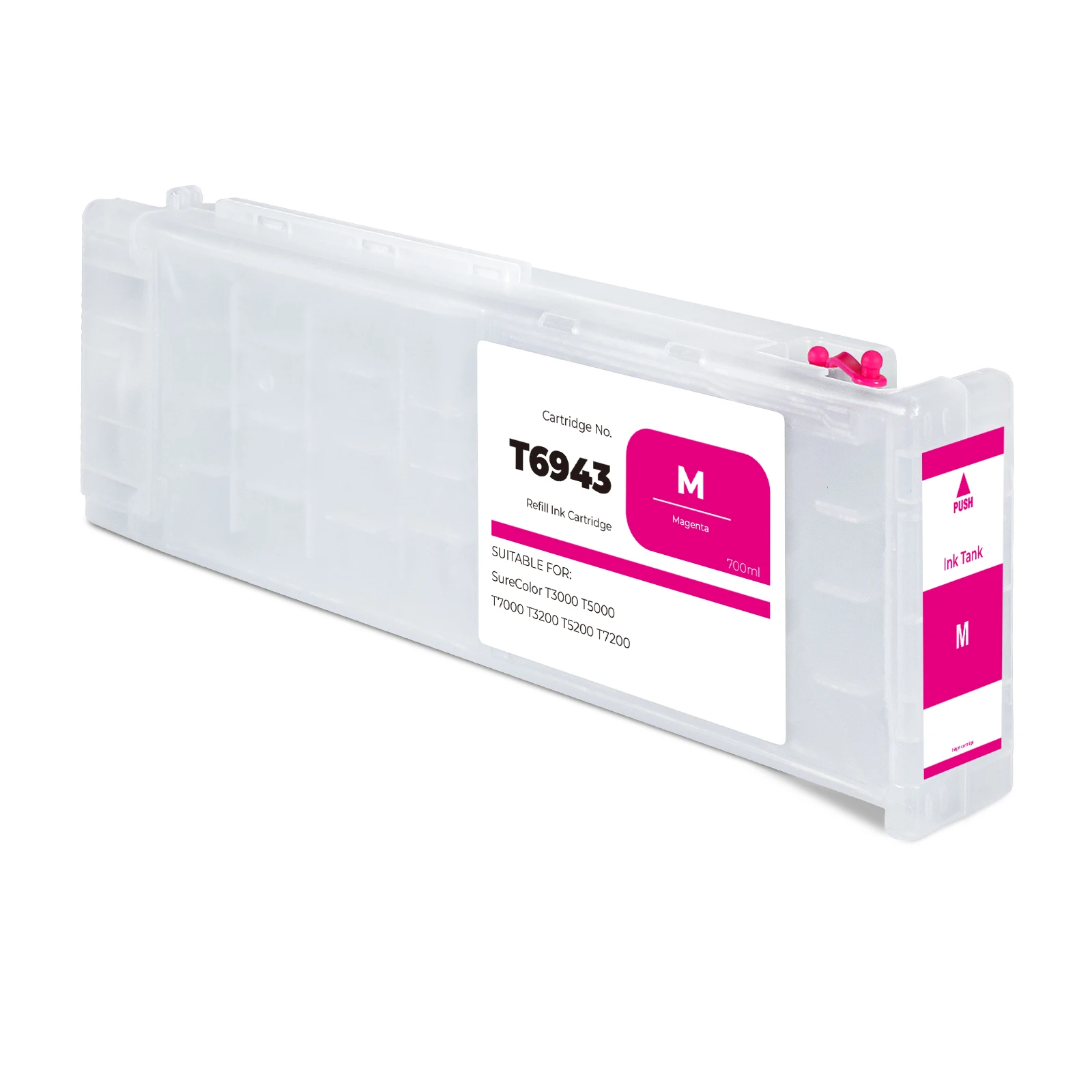 Refillable pigment Ink cartridge 5 colors 700ml for Epson Surecolor T3070 5070 3270 3200 5200 5000 printer