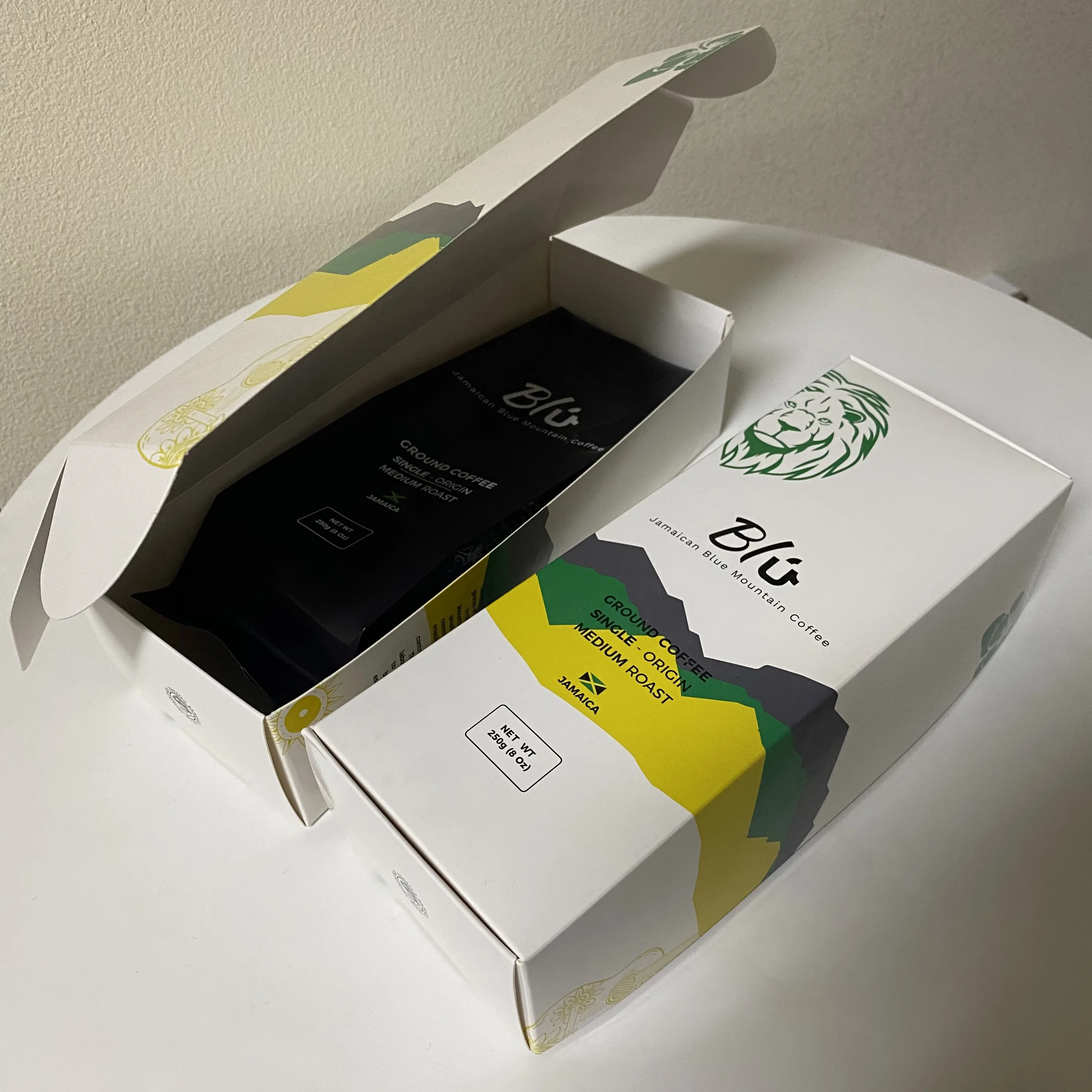 Manufacturer oem art paper cardboard box for coffee bean