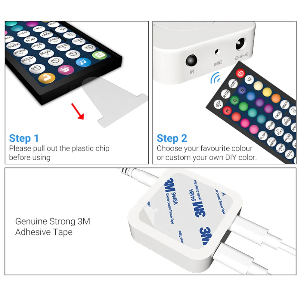 RGBIC LED Strip 12V 16.4Ft 5M 150LED 10M 300LED 2835 Magic Color Changing Rainbow LED Lights Smart APP Control Music Sync