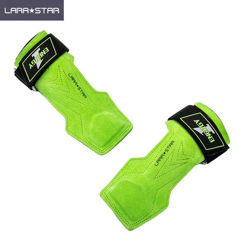 LS0733 Cowhide leather Material lifting straps Wrist Protect Gymnastics Handle Grip for Weightlifting Use