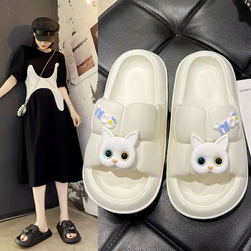 Women Slippers Fashion New Indoor Home Non-Slip Household Sandals Girls 3d Eva Cute Cartoon Design Open Toe Slide Slippers