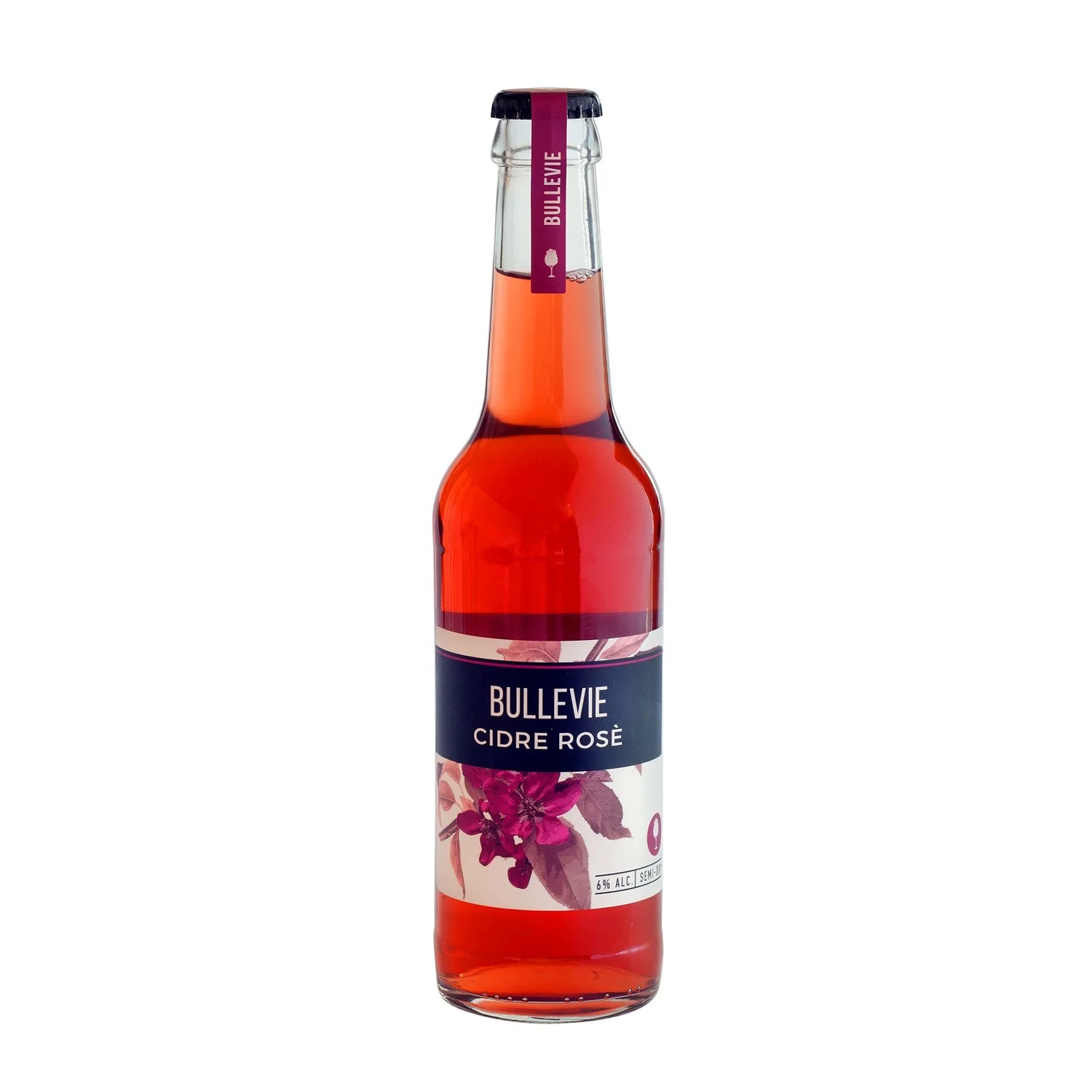 Bullevie ROSE semi-dry cider 6% ABV, Bottled cider alcoholic drink Alcoholic beverage fruit cider for food