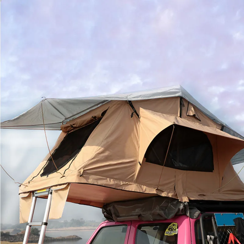 off road outdoor SUV aluminium truck Car Roof Top Tent Camping 4 Person ultra light Retractable car 4wd RoofTop Tent