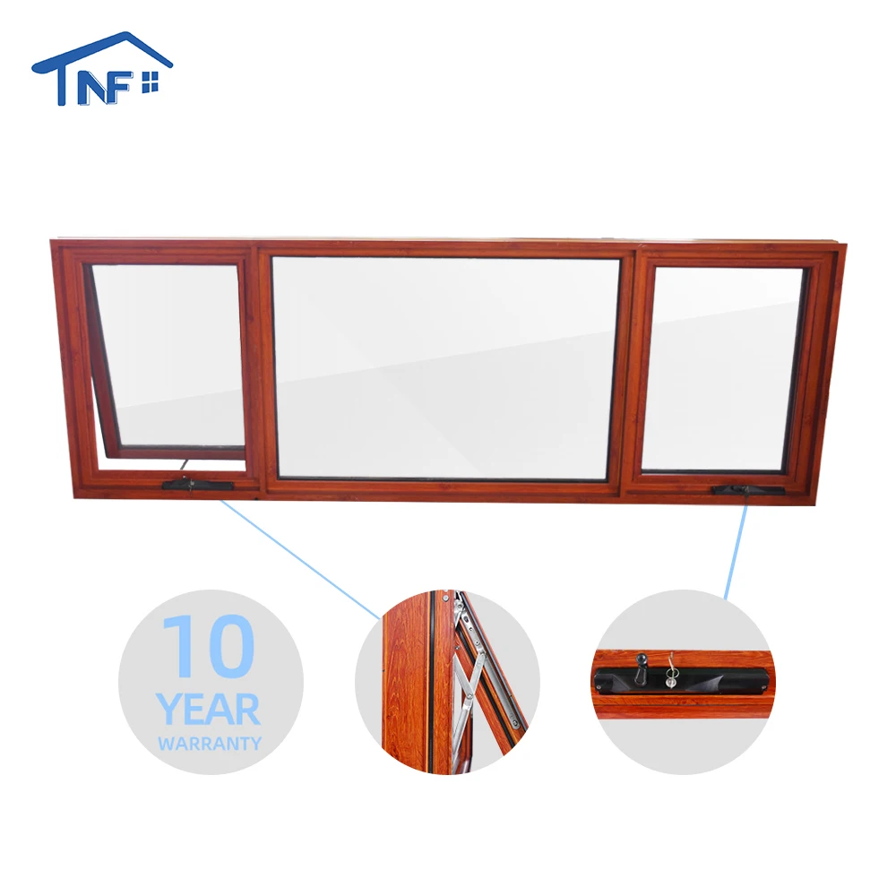 Villa Home Manual Aluminum Awning Window Chain Winder Awning Window Double Glazed Windows Australia Standard Residential Window