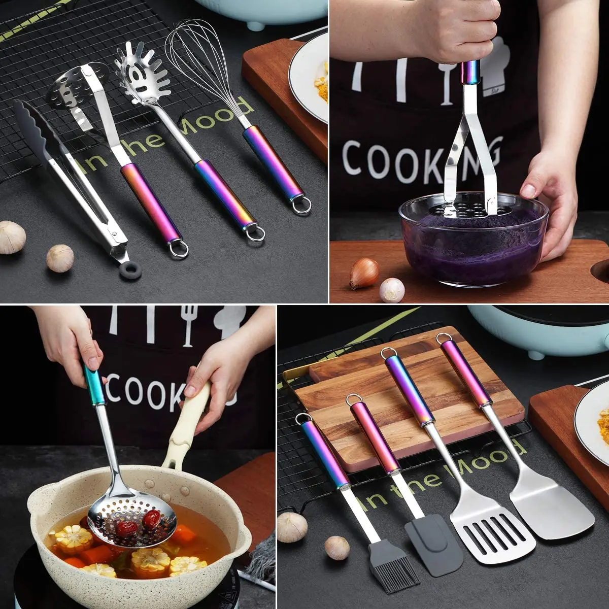 Household & camping private label stainless steel spatula serving kitchen cooking utensils tools set from china Distributor