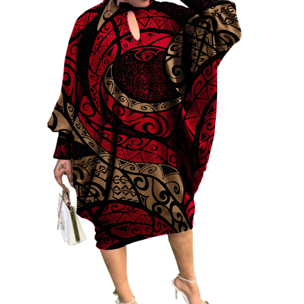 hawaii custom clothing women pacific island elegant big size spring new loose cozy fashion kaftan dress for party