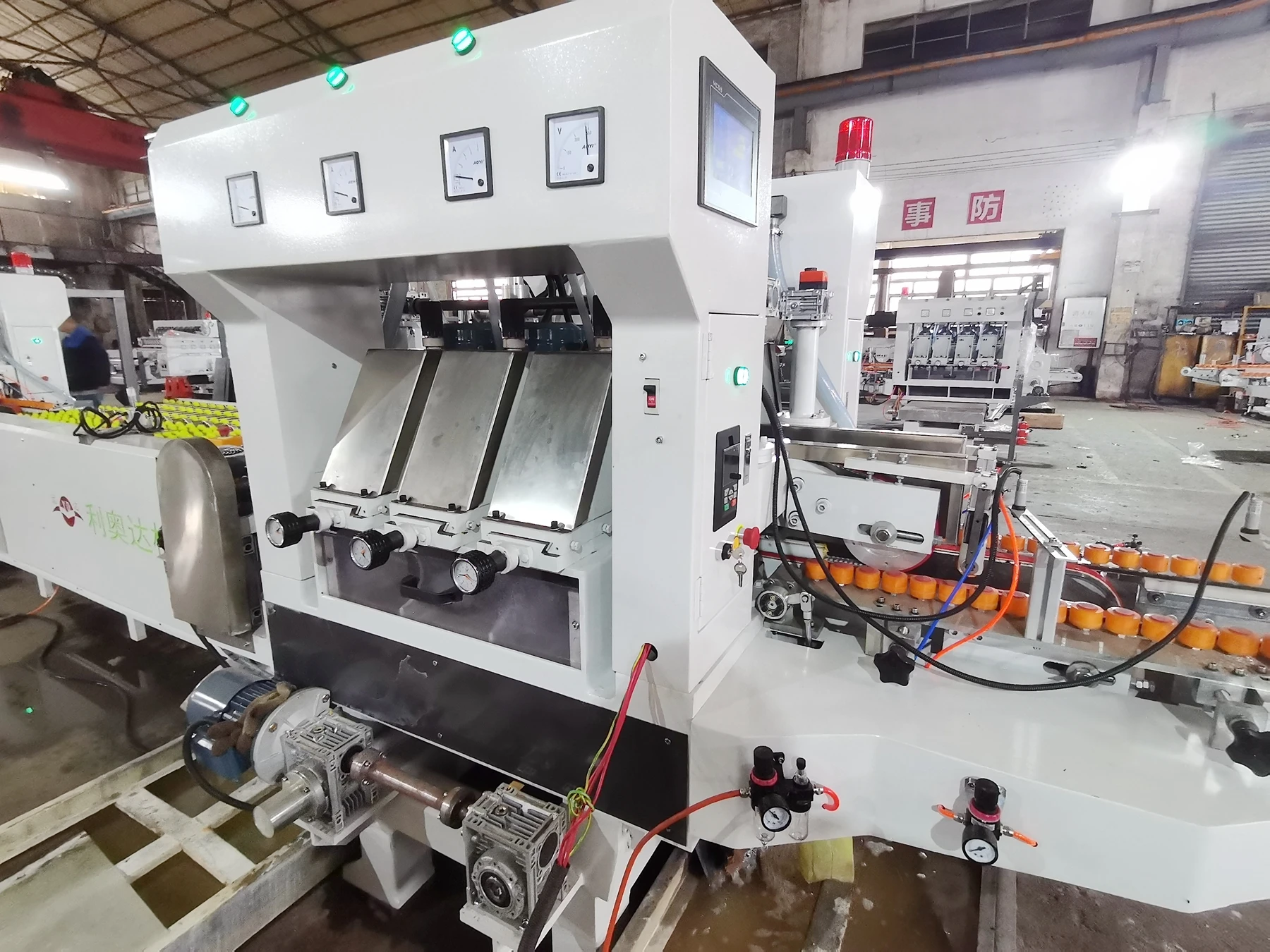 Automatic 6 Motors Glass Double Line Pencil Edge Grinding Machine Production Line