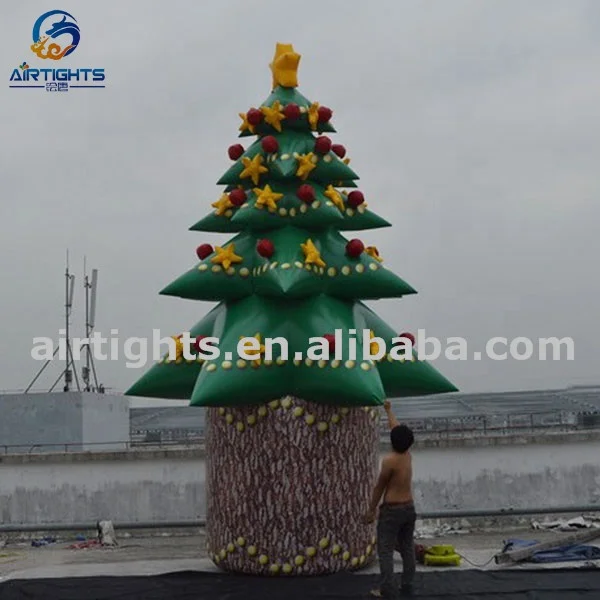 Airtight Holiday Balloon Outdoor Giant Inflatable Christmas Tree Balloon for Promotion