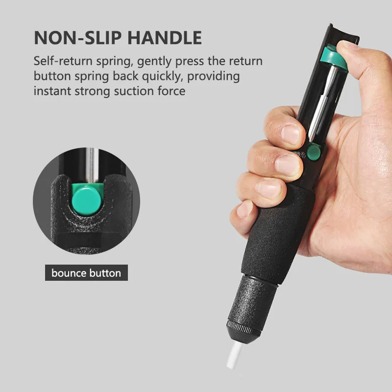 All aluminum high quality tin suction manual tin gun to remove waste slag powerful tin suction device