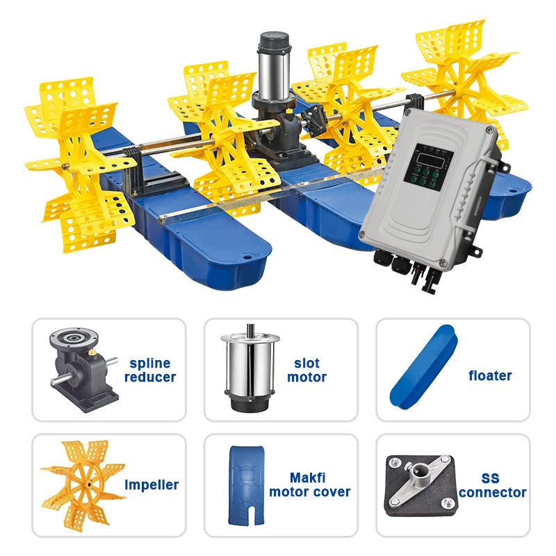 floating solar fountain pump pond aerator aquaculture solar powered aerator