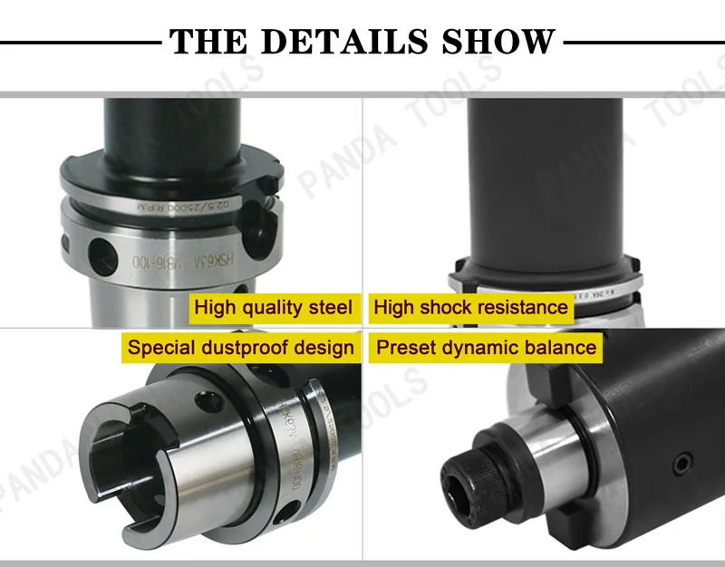 CNC Accessories Milling Machine HSK Lathe Collet Chuck Face Mill Arbor FMB Tool Holder Set