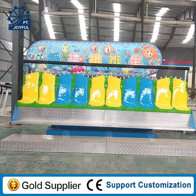 CE Certified Crazy Wave Mini Miami Rides 10 Seat Outdoor Amusement Game Made Durable Metal Fiberglass Kids Carnival Attraction