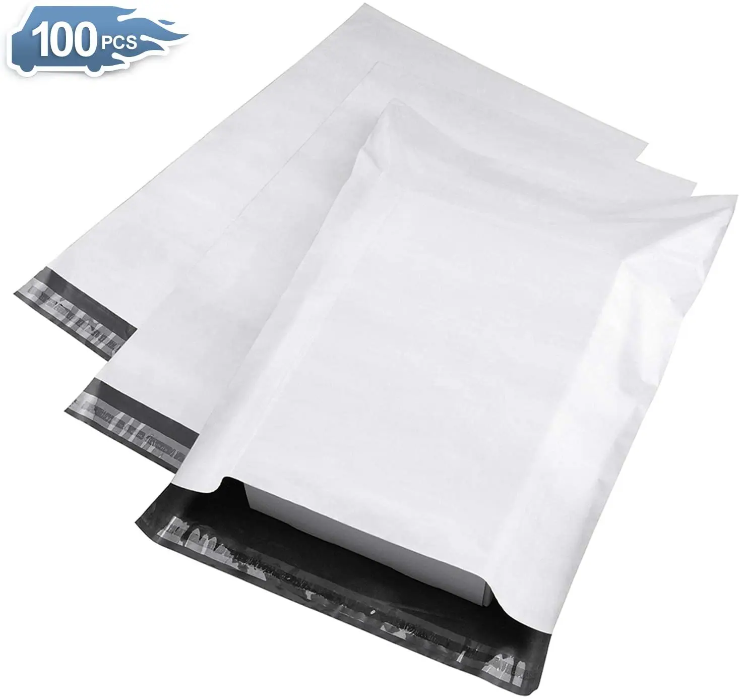 100PCS/Lot White Poly Mailer Plastic Shipping Bags Self-Seal Adhesive Courier Storage Bags Waterproof Postal Mailing Bags