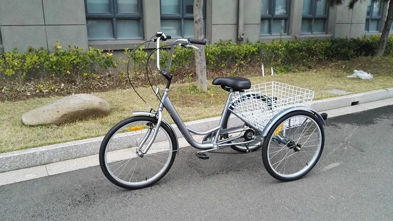 cheap price 6 speed steel frame tricycle cargo bicycle three wheel bike tricycle for adults