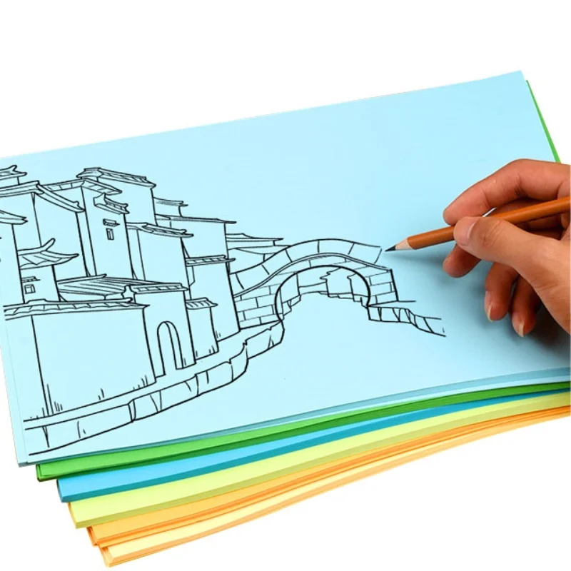 Sell Colour Copy Paper A4 Handmade Origami 100 Sheets of Office Electrostatic Printing Paper Advertising Paper