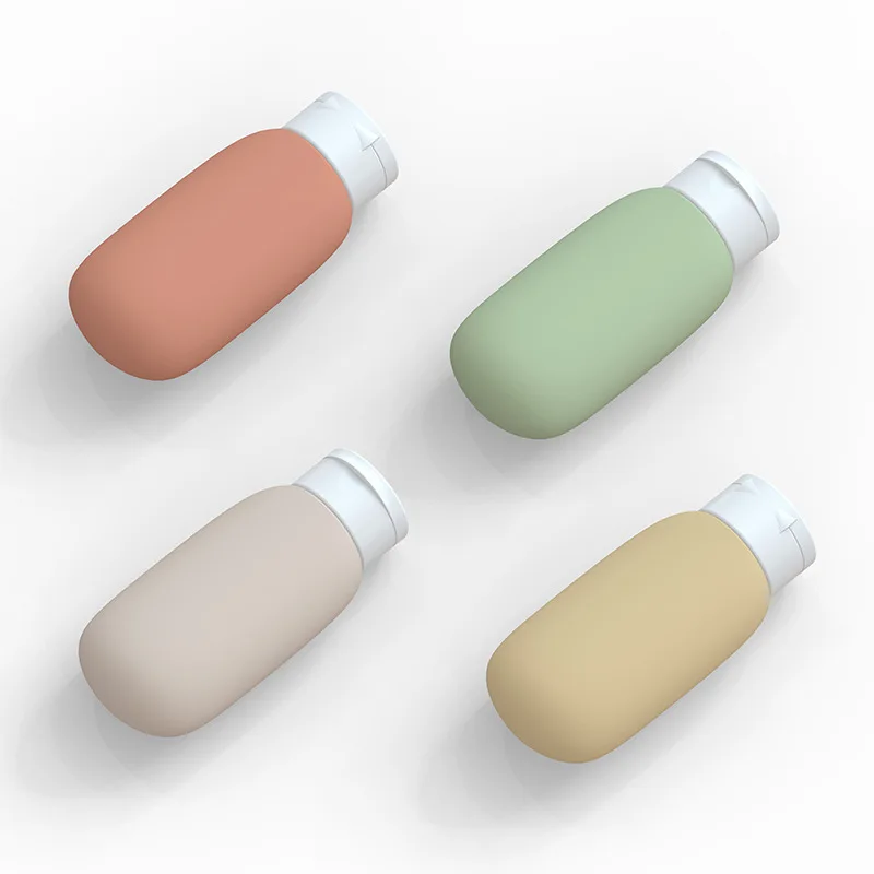 4 Pack Portable Refillable Squeeze Cosmetic Shampoo Bottle TSA Approved Travel Size Toiletries Containers Kit Travel Bottles Set