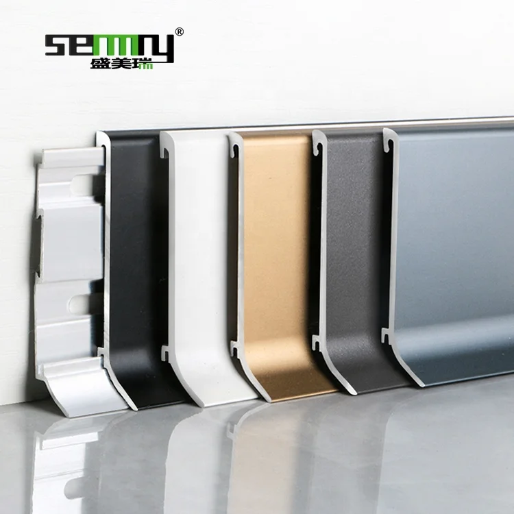 150mm wide base skirting board Aluminium profile Wall Skirting Boardmetal baseboard waterproof wall skirting boardfloor molding
