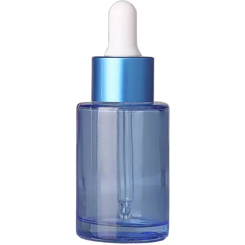 30ml 50ml blue cosmetic glass dropper bottle for cosmetic serum