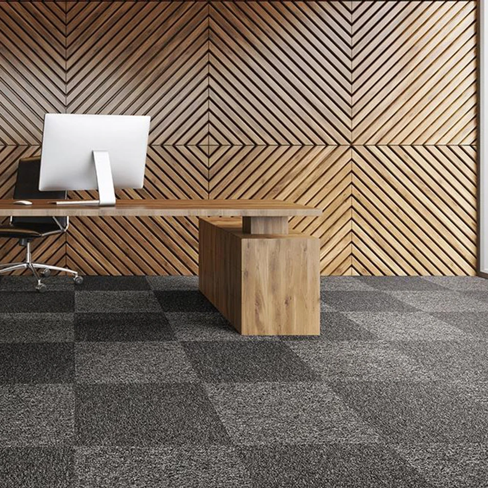 Eco-friendly carpet tiles flooring commercial 60x60 3d carpet scenery floor tiles 3mm orange office carpet floor tiles