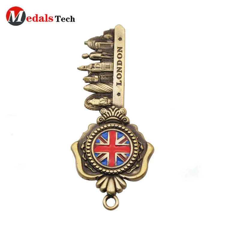 Union Flag Key - England London City Logo Tourist Christmas Souvenir Key Factory Professional customized 10 Years