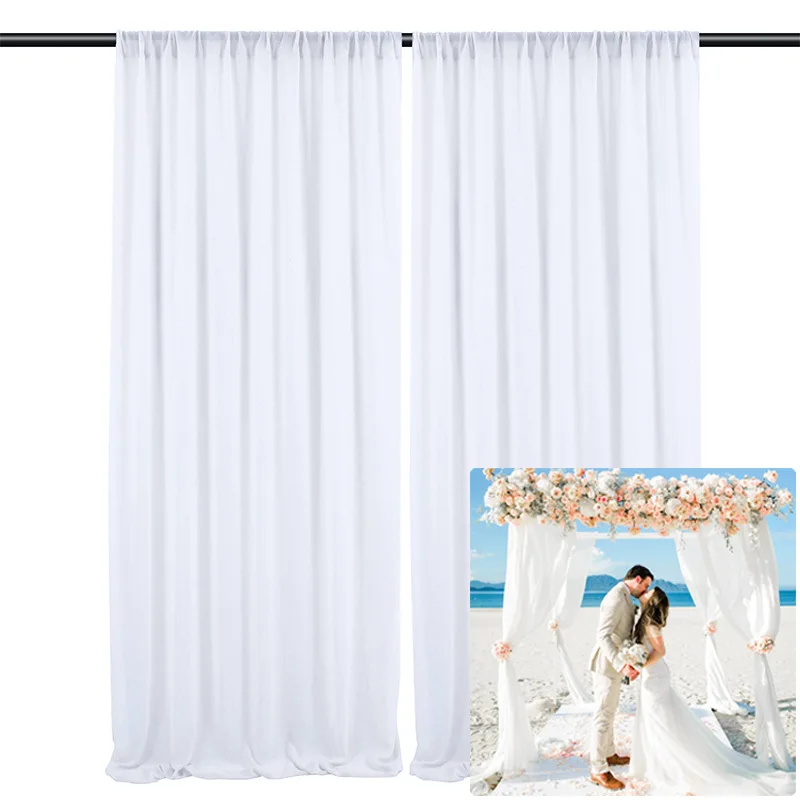 Outdoor valance wedding sheer curtain background curtain cloth decoration for party banquet
