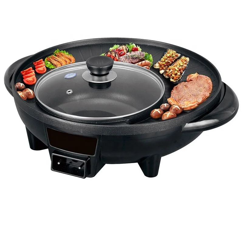 
Electric Frying Pan Multipurpose Non Stick Frying Pan Barbecue And Boiling Pot 