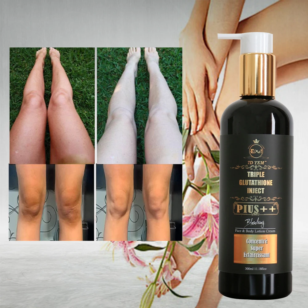 7 Days whitening skin body lotion double glutathione Brightening moisturizing anti aging 300ml glutathione body whitening lotion