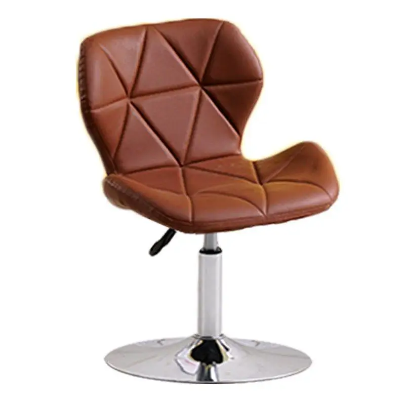 Custom modern salon waiting barber stool hairdressing chair PU leather stainless steel swivel bar high chair