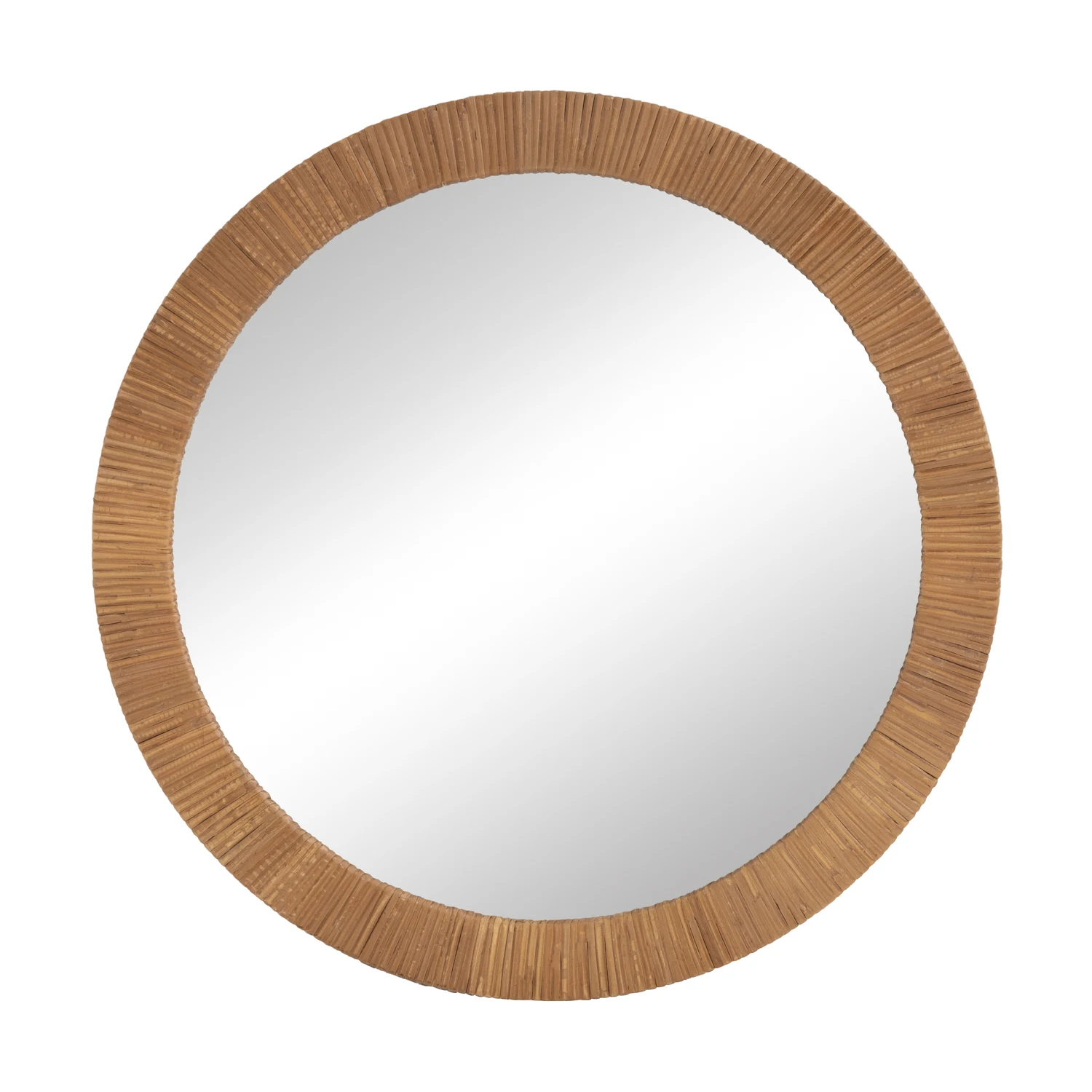 Round Rattan Frame Wall Mirror for Hanging With Best Quality Customized Color And Size For Home And Living Area