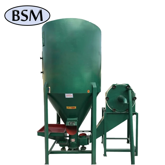 500kg/batch Vertical Chicken Farm Use Feed Grinder and Mixer