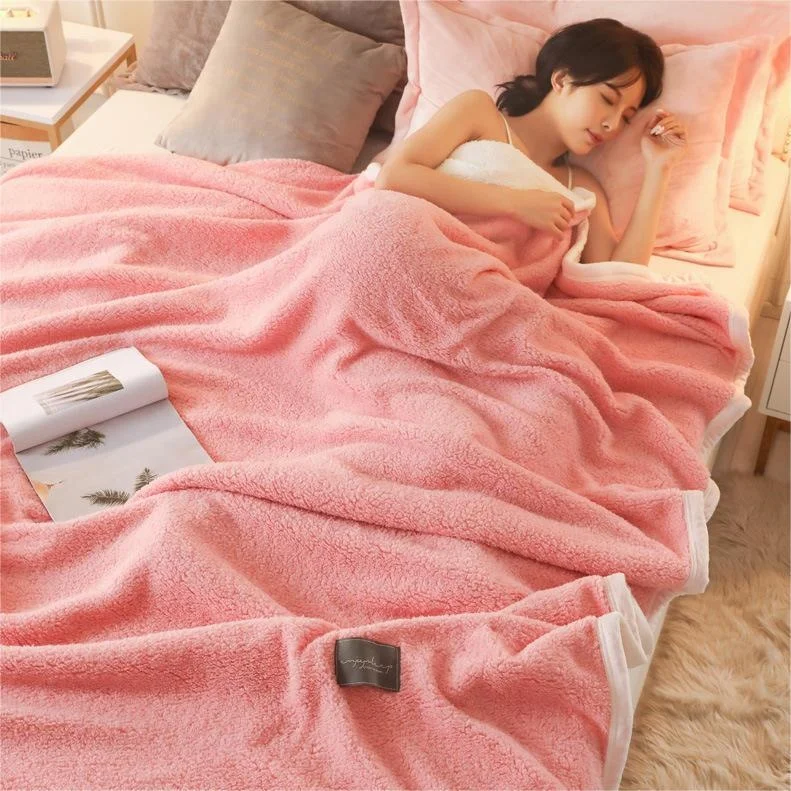 wholesale oversized microfiber & sherpa wearable fleece throw sublimation blanket weighted flannel sherpa blanket for winter