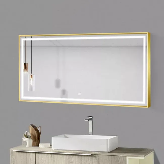 Factory Best Selling Wall 15w aluminum pc led modern bathroom mirror light Led Shower Mirror For Bath Home Decoration