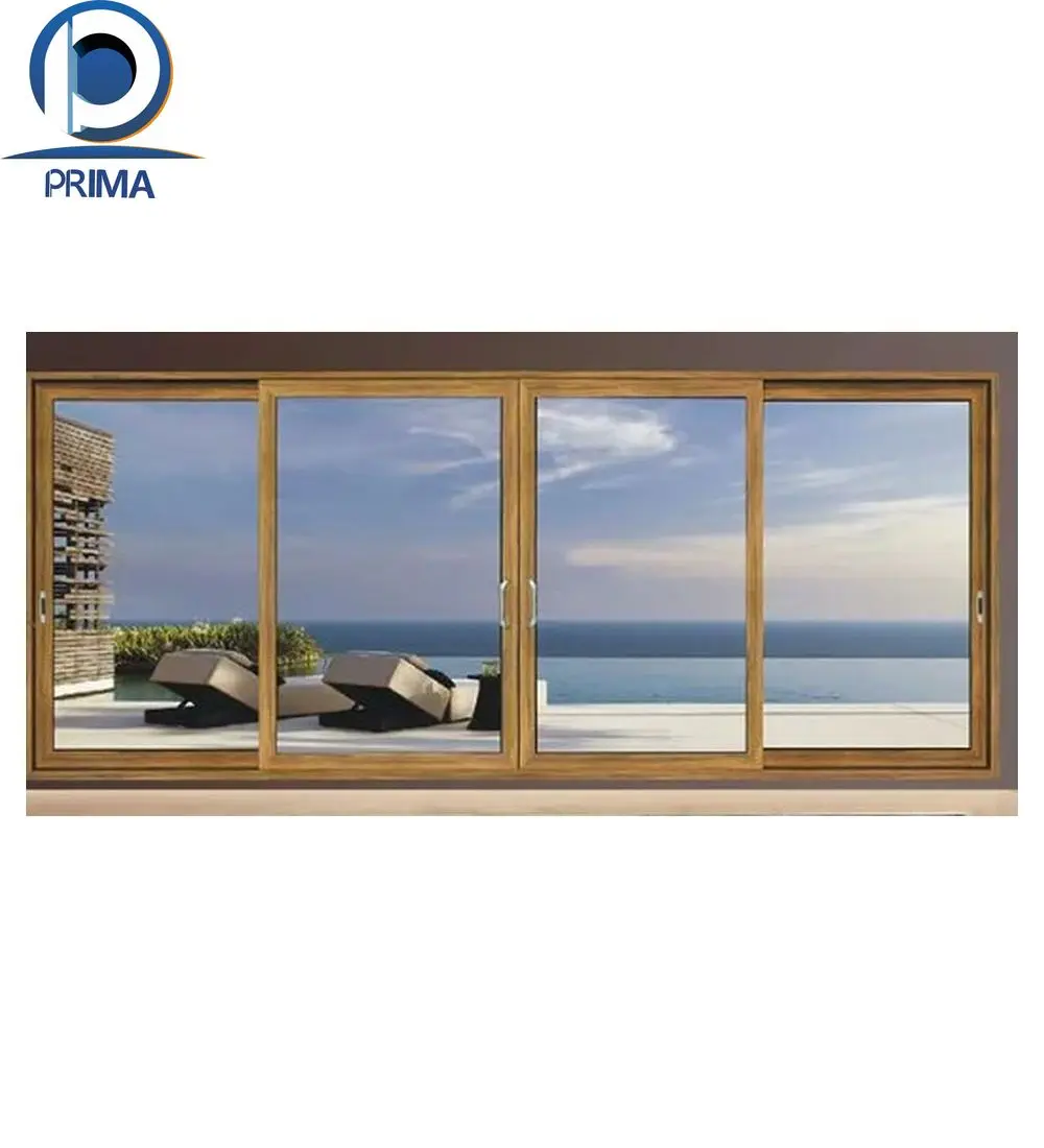 Prima industry Aluminium swing windows and door design usa white  triple sliding balcony swing window with sash