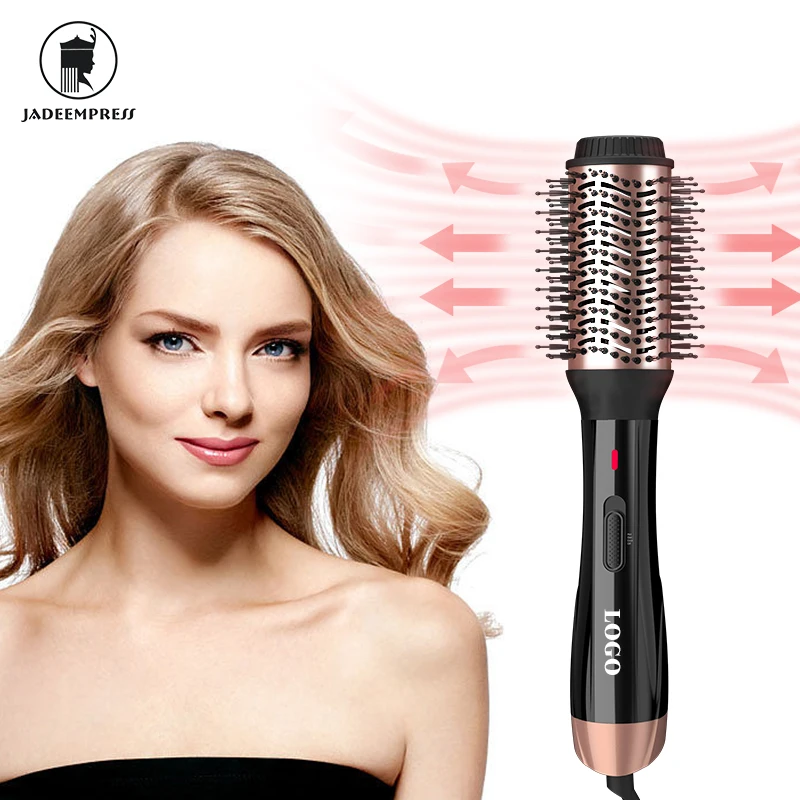 Best 110000 Rpm 1200w Professional One-Step Hair Straightening Dryer Brush  Led Hair Styling Dryer Air Comb With Negative Ion