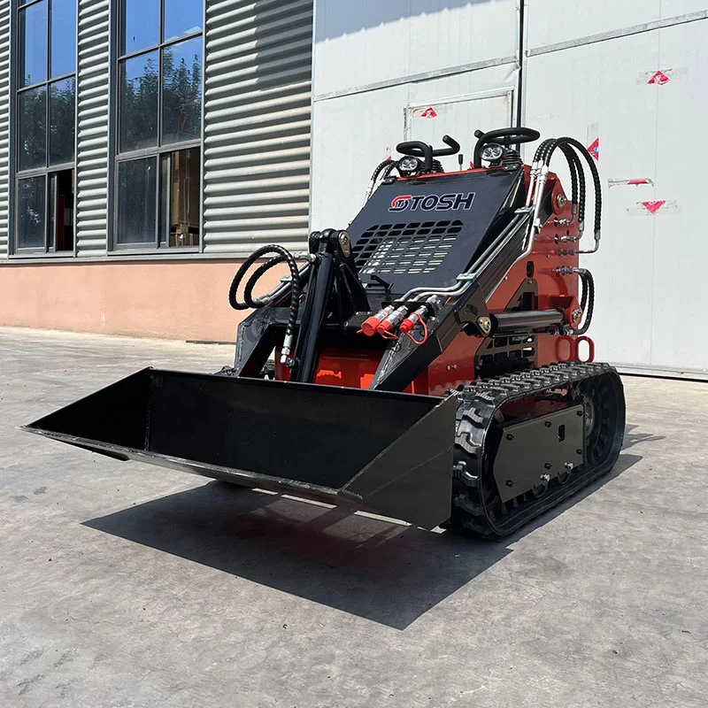 TOSH China Skid Steer Landscaping Garden Machinery Mini Skid Steer Track Wheel Loader For Sale