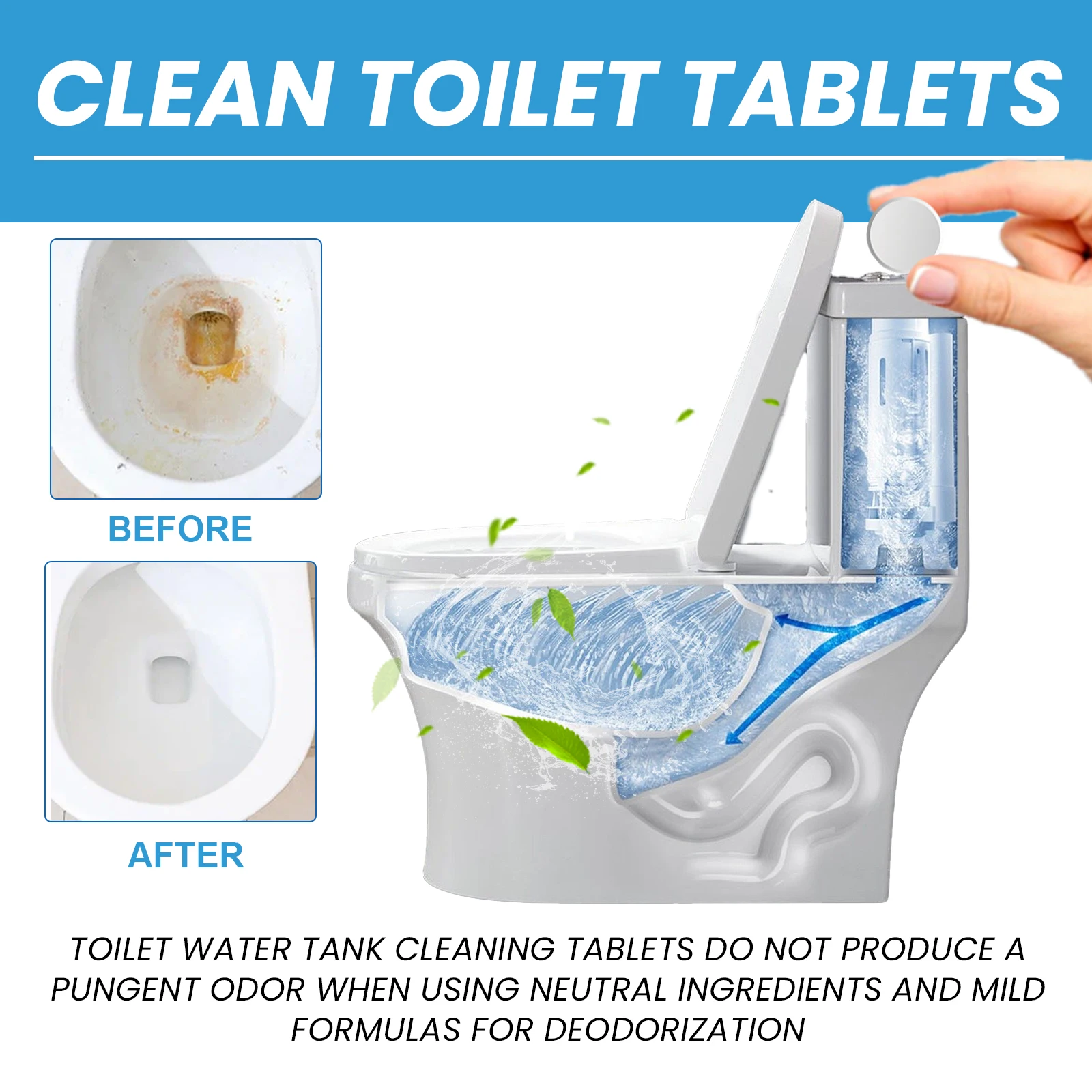 Jaysuing OEMODM Toilet Cleaner Foam Effective Toilet Cleaner Sustainable Deodorize Toilet Bowl Cleaner Tablet