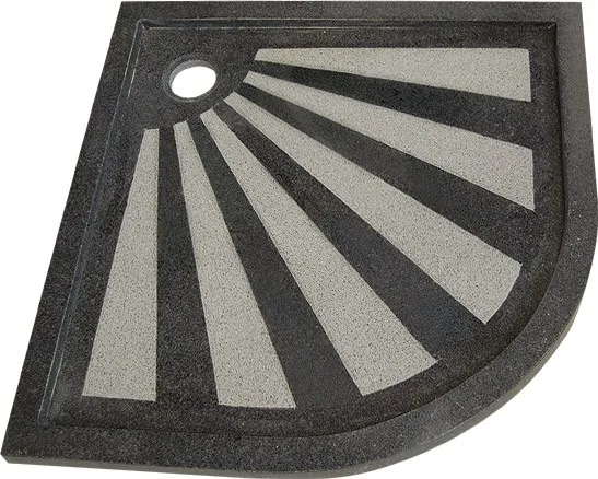 Черный мраморный камень душевой поддон для ванной комнаты