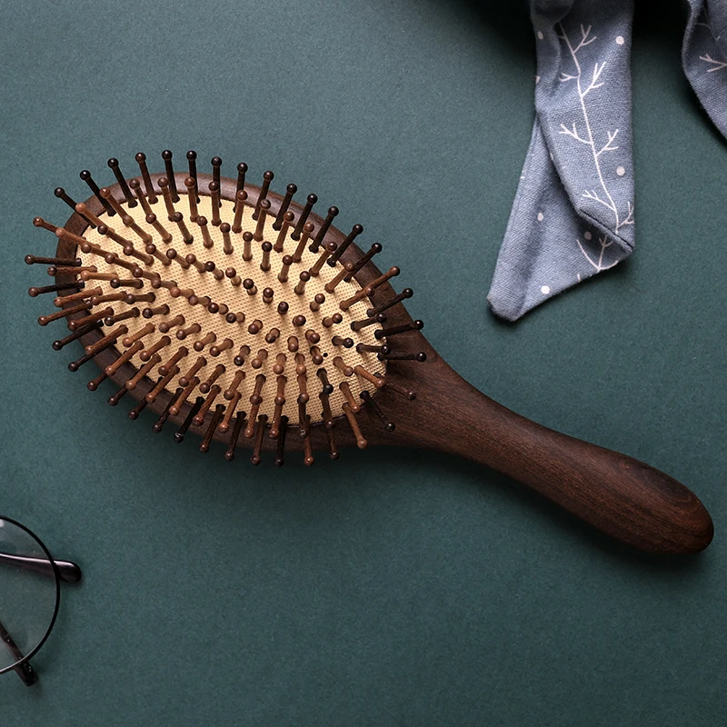 Wooden air cushion comb anti-static massage comb Chinese manufacturers customized logo to provide picture production