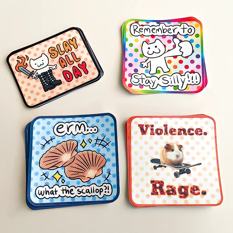 Waterproof Private Logo Printed Reflective Glitter Custom Hologram Holographic Sticker For Die Cut