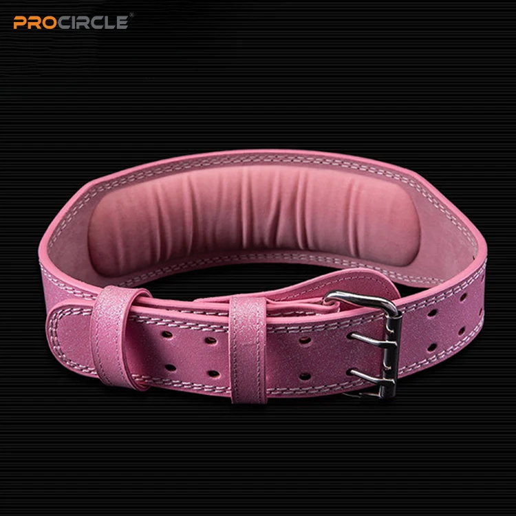 WB-F2050 Fashion Shiny Pink Leather Weightlifting Belt Powerlifting Bodybuilding and Workout belt