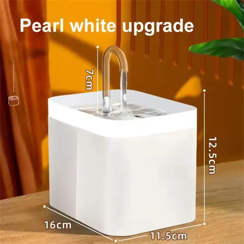 Fully Transparent 1.5l Automatic Cat Water Fountain Filter Usb Electric Mute Cat  Intelligence Pet Water Dispenser